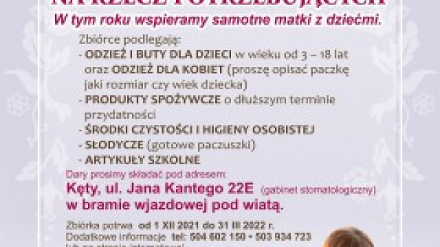 Zbiórka na rzecz samotnych matek z dziećmi